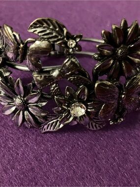 Chunky Silver Tone Clamper Bracelet